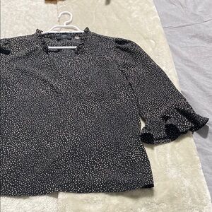 Black and Cream Polka Dot Blouse